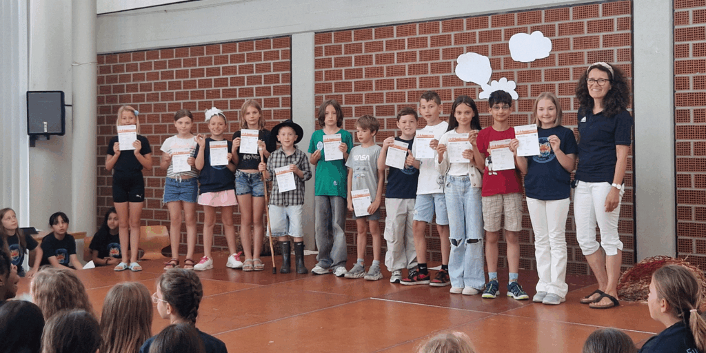 Verleihung des Sportabzeichens an die Viertklässler der Astrid Lindgren Grundschule