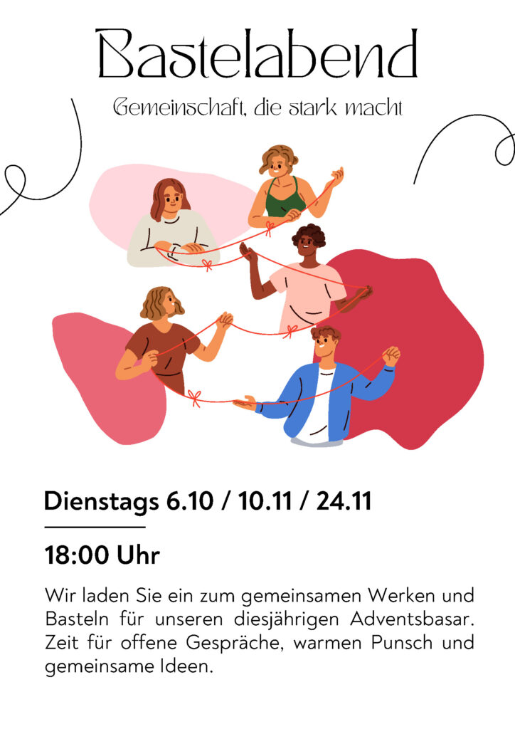 Gemeinsames basteln für den Adventsbazar 2026